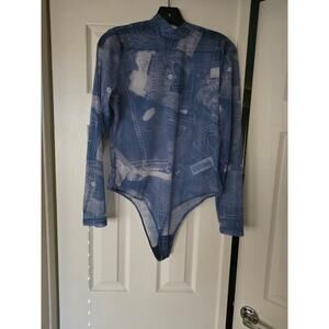 True Religion Sheer Logo Bodysuit - New with Tags!